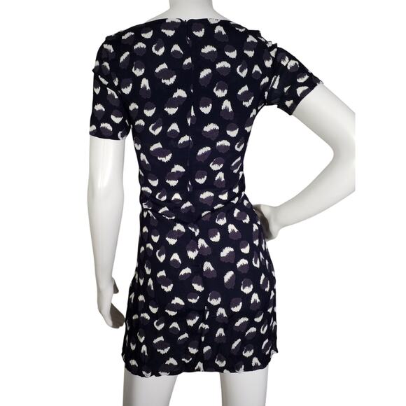 Reformation Mini Dress – Navy Leopard – Size 2 - Picture 5 of 9